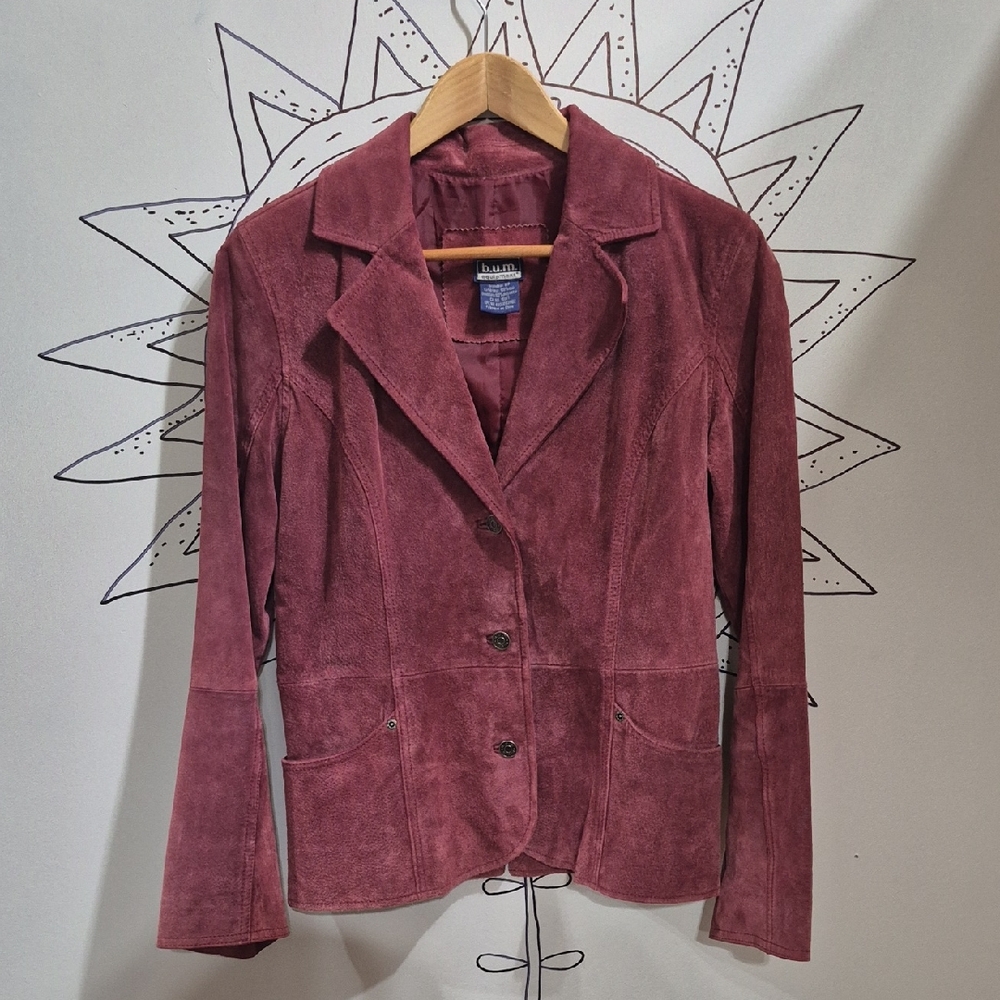 Chico's Suede Blazer in Dusty Rose